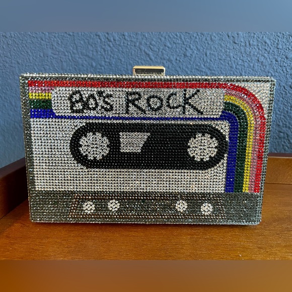 Rhinestone Crossbody Clutch Cassette Purse - Picture 2 of 10